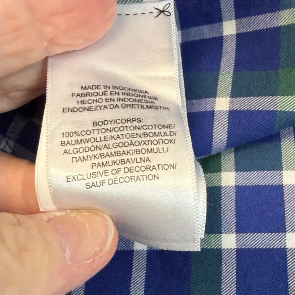 Boy's Ralph Lauren Green and Blue Checkered‎ Shirt